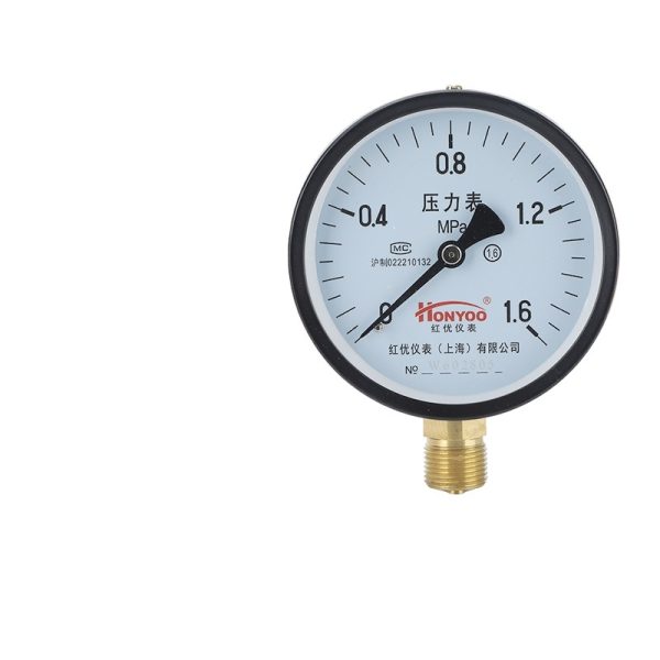 Y100 Pressure Gauge (0-1.6MPa, 1.6 Accuracy, High Sensitivity) for Water Gas HVAC