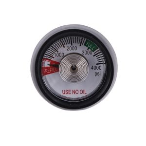 Bourdon Tube Pressure Gauge (0-4000 psi, 37mm, Axial) for Fire Extinguishing Systems