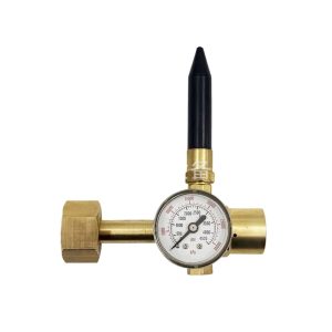 Professional G3/4 Helium & Hydrogen Gas Regulator with Gauge for Balloon Inflation - Durable Pressure Reducer Valve