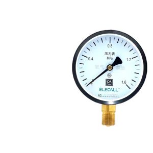ELECALL YO-100 Oxygen Pressure Gauge (0-1.6 MPa, 100mm Dial, Radial Connection) for Industrial Use