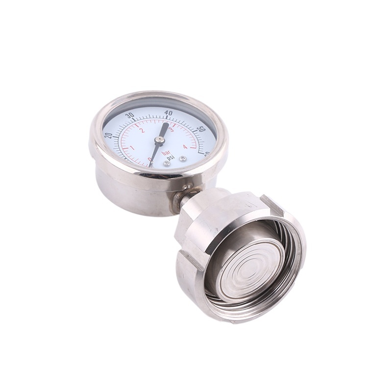 Stainless Steel Pressure Gauge 63mm Radial Rolled Diaphragm Pressure Gauge All-Steel Gauge 0-60 psi/0-4 bar for HVAC Systems - Image 3