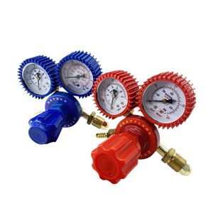 Shockproof Oxygen Acetylene Regulator Gauge Kit with Protective Cover - Explosion-Proof Pressure Reducing Valve