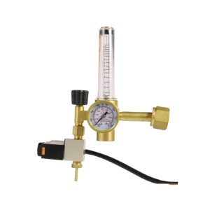 CO2 Heated Pressure Reducer Regulator (YJ-05B, AC 110V) with Flow Meter and Pressure Gauge for Welding Applications