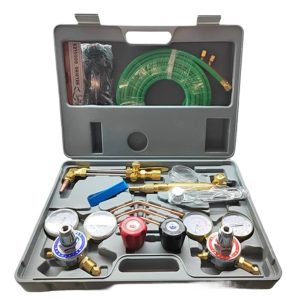 Acetylene Gas Regulator Heating Torch Copper Welding Kit w/ Gauges & Hoses for Metal Cutting & Welding