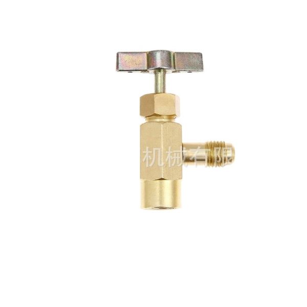 R134A Refrigerant Bottle Opener Valve Tool for Automotive AC Systems with 1/2" ACME Thread