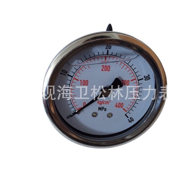 Axial Oil-Filled Pressure Gauge YN60 (0-40 MPa / 0-400 kg/cm²) for HVAC Systems - Изображение 3