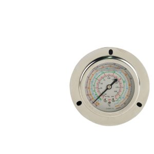 Stainless Steel Refrigerant Pressure Gauge (0-200 psi / 0-1.6 MPa, R22/R134a/R404A/R407C) Axial Connection for HVAC AC System