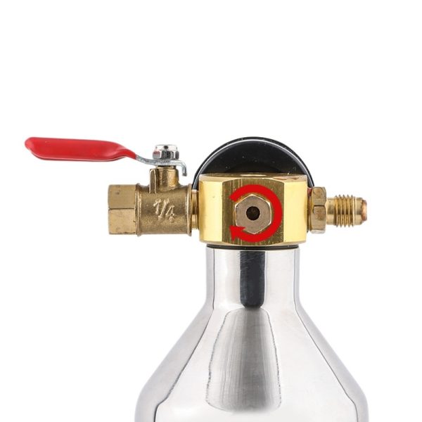 Automotive AC System Flush Set (1000ml Capacity) with Pressure Gauge for R12 R22 R502 R134a Refrigerator - Imagem 3