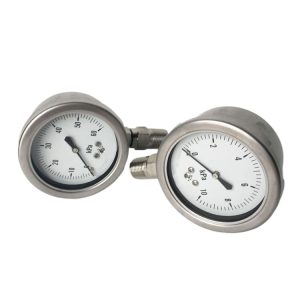 Stainless Steel Diaphragm Pressure Gauge YE-75H 0-10KPa G3/8 Radial Inlet Micro Pressure Meter for HVAC Systems