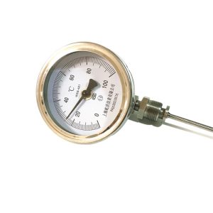 Bi-metallic Temperature Gauge WSS-481 (0-100°C, 1.5 Accuracy) Stainless Steel Universal Type Thermometer for HVAC Systems, Replaces NO190316014