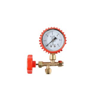 6MPa Pressure Gauge Manifold Set with Brass Valve Body for Central Air Conditioner Pressure Testing and Maintenance, Replaces HVAC HVAC Components