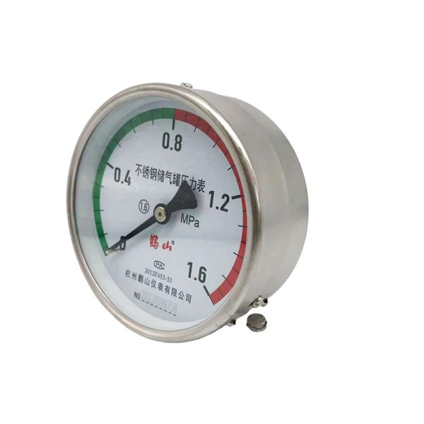 Stainless Steel Pressure Gauge Y100BF-Z (0-1.6 MPa, 100mm, Threaded) for Air Storage Tanks - 이미지 2