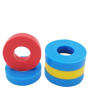 HVAC Fan Coil Unit Vibration Damper Pad (25mm Dia, 6mm Thick, 10mm Hole) for Central Air Conditioner System