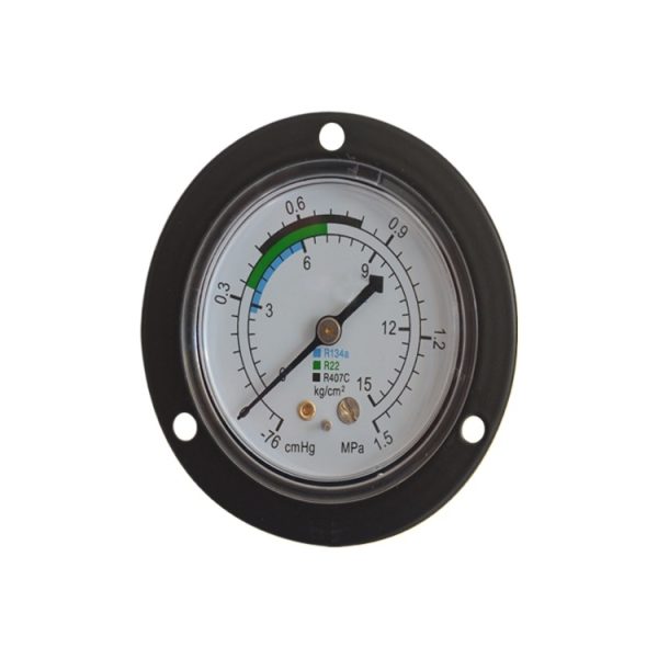Refrigerant Pressure Gauge Y60 1.5MPa with R134a, R22, R407C Scales for HVAC & Refrigeration Systems