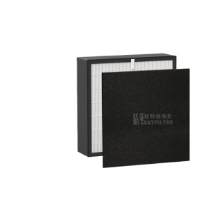 HEPA Air Purifier Filter Replacement (Black & White, Multi-Layer) for Alen FF50 FIT50 Air Purifiers, Replaces Alen FF50-VOC