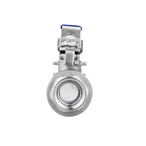 Stainless Steel Two-Piece Ball Valve with Blue Handle, Full Port Shut-Off for Water Pipes, PT1/4 and PT1/2 Female Thread, Corrosion Resistant and PTFE Sealed - Image 3