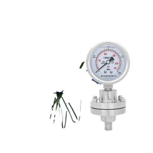 Stainless Steel Diaphragm Pressure Gauge YTP60BF (M14*1.5 Thread, 60mm Diameter) for Corrosive Mediums, 0-0.1MPa to -0.1-2.4MPa