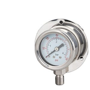 Stainless Steel Pressure Gauge Y40BFT Radial with Rear Edge Marine Pressure Gauge -0-40 bar/psi for Industrial Use