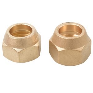 Brass Flare Nut for HVAC Refrigeration Split Air Conditioner Line Sets AC Charging Hoses 1/4" 3/8" 1/2" 5/8" 3/4" for Universal AC System Replaces Old Nuts
