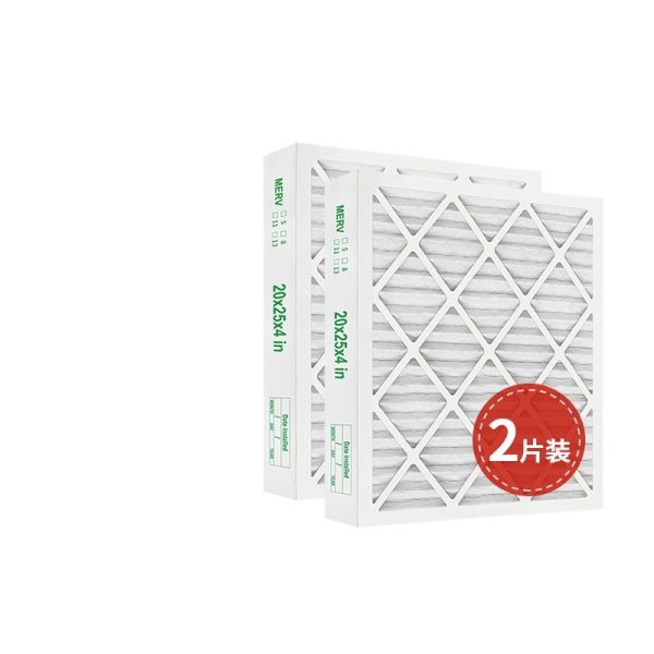 MERV 13 Air Filter 20x25x4 inches (2-Pack) for HVAC Systems, Replaces Standard Furnace AC Filters