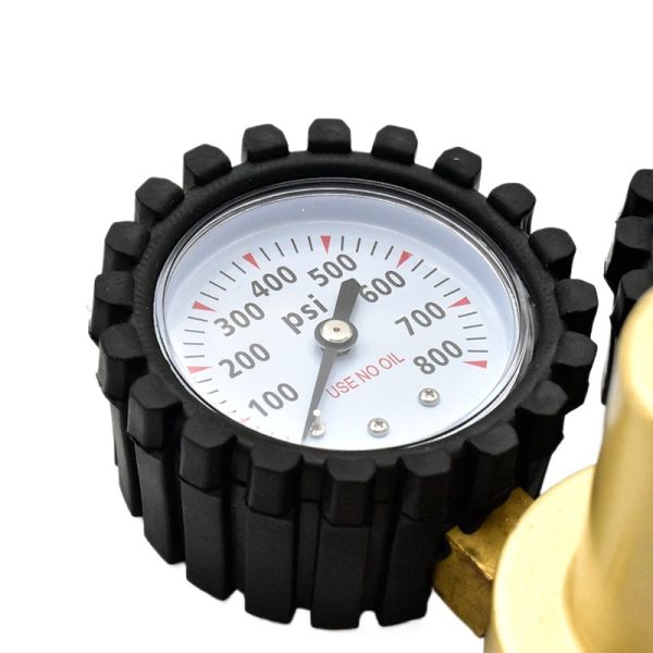 Industrial Nitrogen Pressure Regulator Gauge Dual Display 0-800psi / 0-4000psi for HVACK Systems Replaces NR1-01 - Imej 2