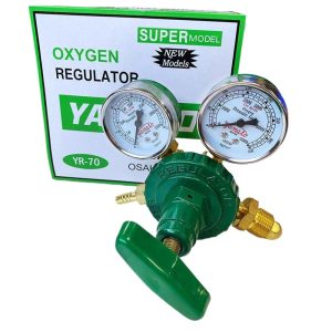 Yamato YR-70 Oxygen Regulator Oxygen Pressure Gauge (0-350 PSI / 0-5000 PSI) for Welding and Cutting