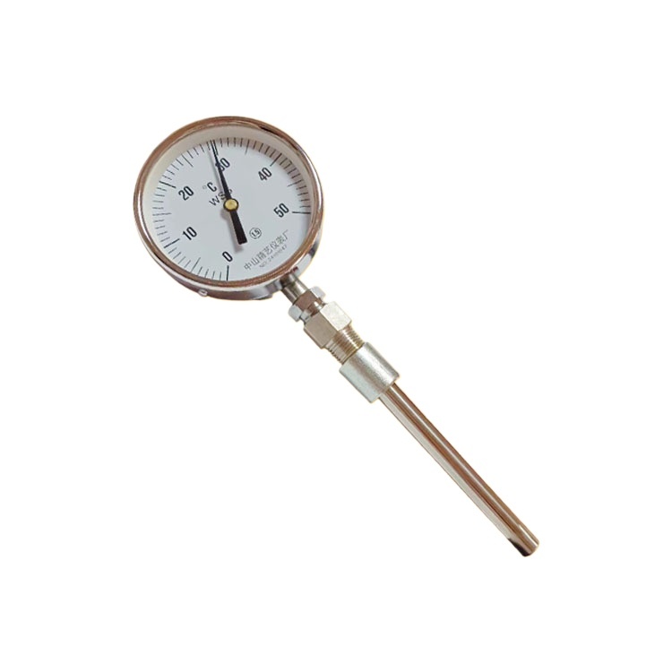 Radial Bimetal Thermometer with Weld Base WSS-411 (100mm Diameter, 0-50°C, L100mm Probe) for Industrial Temperature Measurement - Image 2