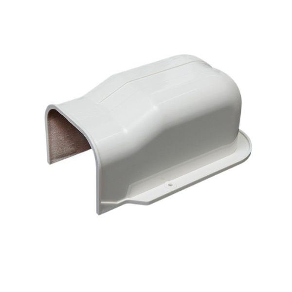 PVC Air Conditioner Decorative Pipe Cover Waterproof Kit (75x65mm, 100x65mm, 130x90mm, 160x120mm) for HVAC Line Sets, Wall Sleeves, Bends & Connectors - Imej 3