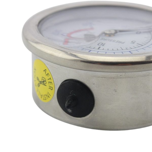 Durable Y60 Radial Oil-Filled Pressure Gauge (0-20 kg/cm² or 0-250/300 psi) with Anti-Vibration Design for HVAC Systems - Image 3