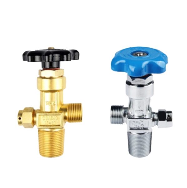 High Pressure Gas Cylinder Valve QF-6 QF-6A 15MPA Brass Chrome-Plated for Industrial Gas Bottles Replaces OEM Part Number QF-6*15*4*Copper - Gambar 2