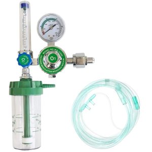 Medical Oxygen Flowmeter & Regulator Kit with Humidifier Bottle and Nasal Cannula (Model WX-YQ02) for Oxygen Cylinders