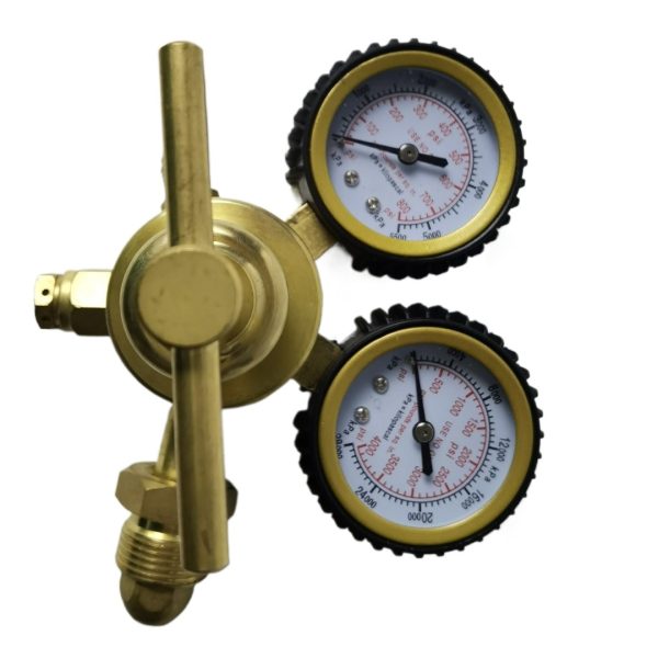 All-Copper Nitrogen Pressure Regulator CGA580 (0-25 MPa, 0.03-2.5 MPa Outlet) with Dual Gauges for HVAC Nitrogen Charging - รูปภาพ 2