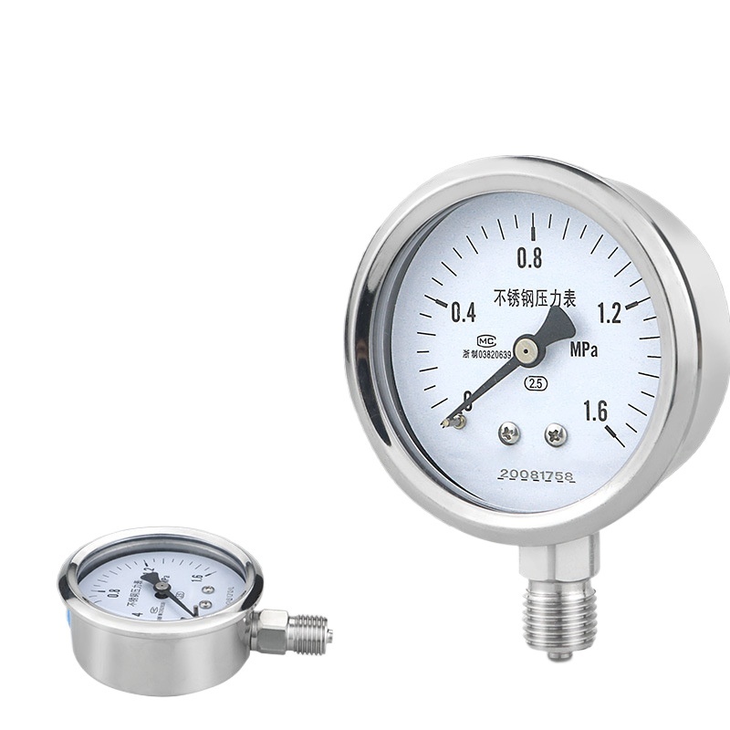 Durable Stainless Steel Pressure Gauge (0-1.6 MPa, 2.5 Accuracy) for Oil, Water, Gas, Liquid Pressure Measurement - Image 2