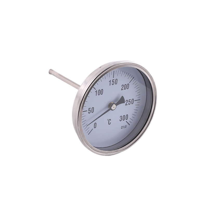 Universal Bimetal Thermometer Stainless Steel Casing 100mm Axial Temperature Gauge 0-300C for HVAC Systems - Image 2