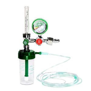 Oxygen Pressure Regulator with Flow Meter and Humidifier Bottle for Oxygen Inhalation Therapy