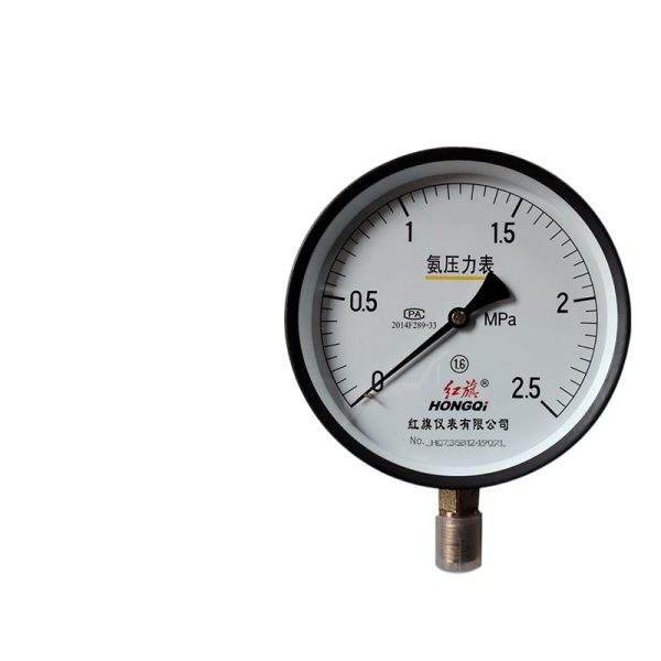 Hongqi YA-150 Ammonia Pressure Gauge Meter -0.1~60MPa Range 1.6% Accuracy Industrial Grade M20*1.5 Connection