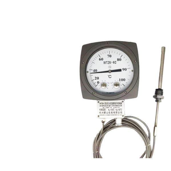 Pressure Type Temperature Controller WTZK-02 (AC 240V 3A, K1=55℃ K2=80℃) for Transformer Oil Temperature