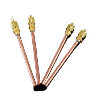 Refrigeration Charging Valve 6.35mm Needle Valve with Copper Tube for HVAC Refrigerant Charging