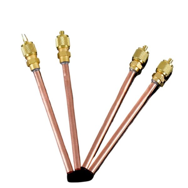 Refrigeration Charging Valve 6.35mm Needle Valve with Copper Tube for HVAC Refrigerant Charging
