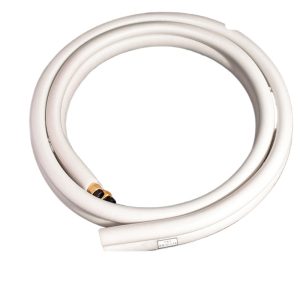 All-Purpose HVAC Copper Tube Refrigerant Line Set (1/2" x 0.024" + 3/4" x 0.031") with Insulated Connectors, 3 Meters Length for 5HP Systems
