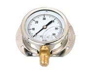 Stainless Steel Pressure Gauge Radial Connection Back Flange Liquid Filled Y100T 0-60PSI for Industrial HVAC Systems Replaces Y60 Pressure Gauges