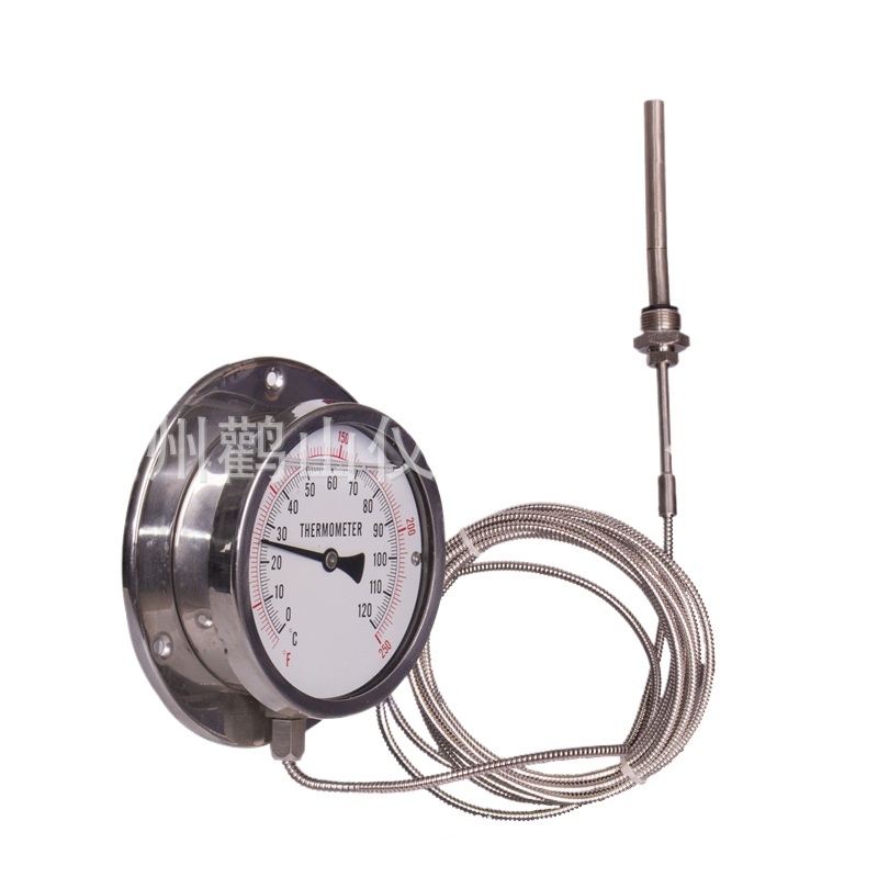 Industrial Pressure Thermometer (0-150C/30-250F, 100mm Dial, Stainless Steel) for HVAC Systems - Image 2