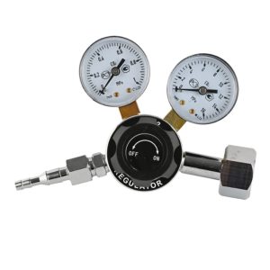 CO2 Pressure Regulator with Double Gauge (0-0.8 MPa, 0-16 MPa) for HVAC and Industrial Use, G3/4 Connection