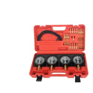 Automotive Carburetor Vacuum Synchronizer Gauges Kit 4-Cylinder Vacuum Suction Balance Meter for Motorcycle Car Maintenance