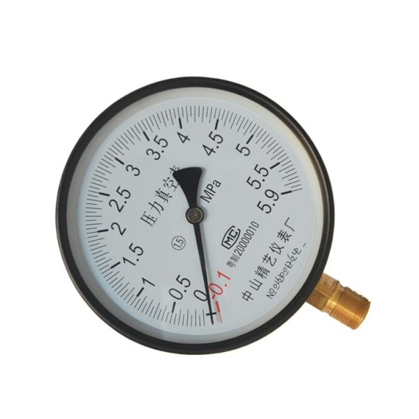 Pressure Vacuum Gauge YZ-100 -0.1 to 5.9 MPa for HVAC Systems - Image 2
