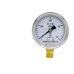 Y-60 Pressure Gauge 0-1.6 MPa, M14*1.5 Thread, for HVAC Systems, Water/Oil/Gas Pressure Measuring Instrument