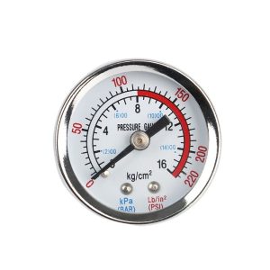 Y40 Pressure Gauge Pointer Pressure Meter Stainless Steel Case Waterproof for HVAC Systems