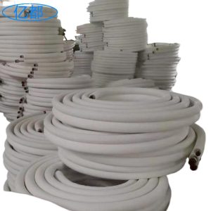 Insulated Copper-Aluminum HVAC Line Set (12.7mm OD + 19.05mm OD) 3-30m High Pressure Resistant Tubing for Air Conditioning Systems