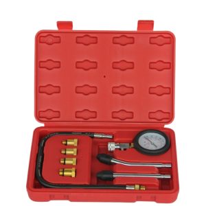 Engine Oil Pressure Test Gauge Kit (0-100 PSI/0-7 bar) for Automotive Diagnosis and Maintenance, Compatible with Small Cars
