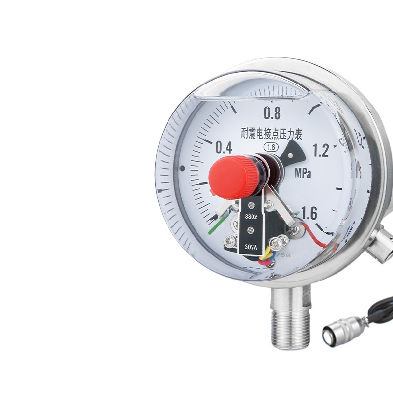 KAIXUAN YNXC100BF Stainless Steel Electric Contact Pressure Gauge 1.6 Accuracy -0.1~1.6 MPa for Air Water Oil Hydraulic System - Image 2